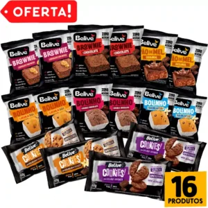 Combo Doces Sem Açúcar Sem Glúten Sem Lactose Sem Leite Belive – 16 Unid