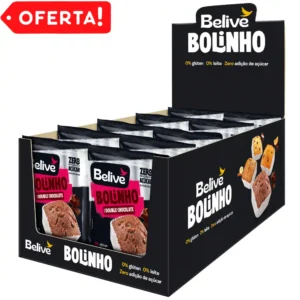 Caixa de Bolinhos de Chocolate Sem Açúcar Sem Glúten Sem Leite Belive