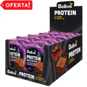 Caixa de Brownies Proteicos Double Chocolate Sem Glúten Sem Lactose Belive