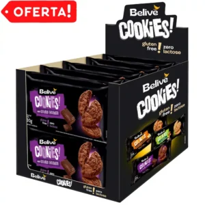 Caixa de Cookies de Chocolate Sem Glúten Sem Lactose Sem Leite Belive