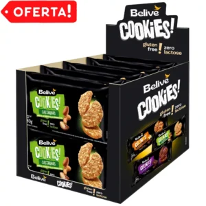Caixa de Cookies Sem Glúten Sem Lactose Sem Leite Castanhas Belive