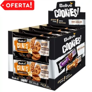Caixa de Cookies Baunilha e Chocolate Sem Glúten Sem Açúcar Sem Leite Belive