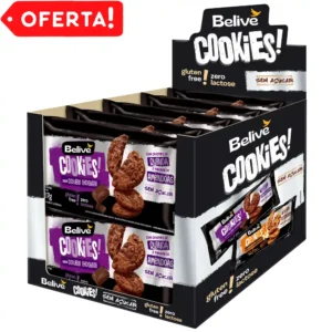 Caixa de Cookies de Chocolate Sem Glúten Sem Açúcar Sem Leite Belive