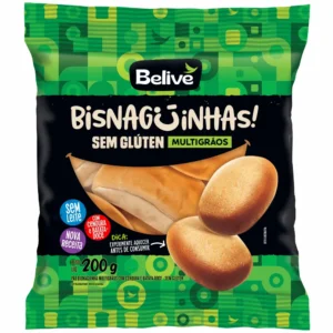 Bisnaguinha Sem Glúten Sem Lactose Sem Leite Com Vitaminas Multigrãos Belive