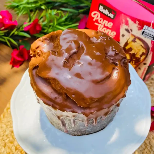 Panetone sem glúten, sem açúcar e sem leite com gotas de chocolate e brownie da Belive