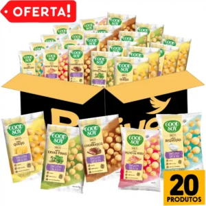 Combo GoodSoy Snacks Salgadinhos Sem Glúten Sem Leite Sem Lactose - 20 Unid