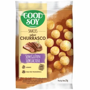Snack GoodSoy Salgadinho de Churrasco Sem Glúten Sem Leite Sem Lactose 25g