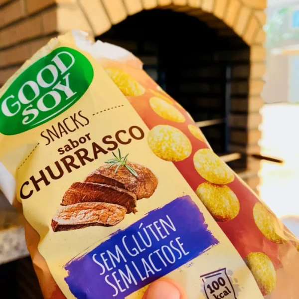Snack GoodSoy Salgadinho de Churrasco Sem Glúten Sem Leite Sem Lactose 25g