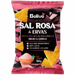 Tortilla Chips sabor Sal Rosa e Ervas Sem Glúten Sem Leite Nachos Belive
