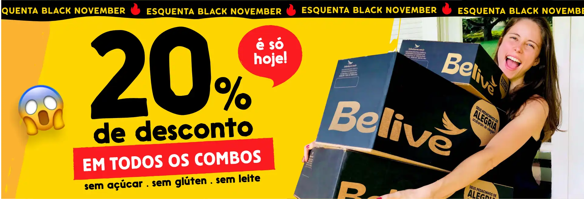 Banner Promoção 20% em todos os Combos de Produtos Belive