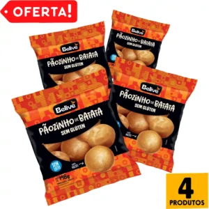 Combo Pão de Batata Sem Glúten Sem Leite Sem Lactose Belive - 4 pacotes