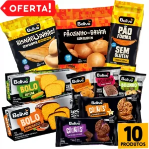 Kit Café da Manhã Sem Glúten Sem Lactose Sem Leite Belive - 10 Unid