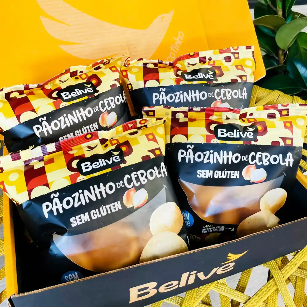 Combo Pão de Cebola Sem Glúten Sem Lactose Sem Leite Belive - 4 pacotes