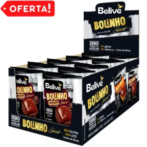 Caixa de Bolinhos de Chocolate com Cobertura Sem Glúten Sem Açúcar Sem Leite Special Belive